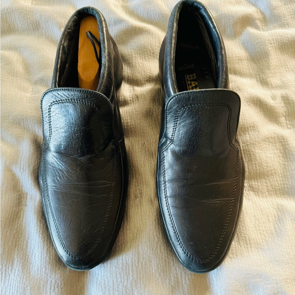 Bally Switzerland Calf Leather Loafers 9.5 Mens Black